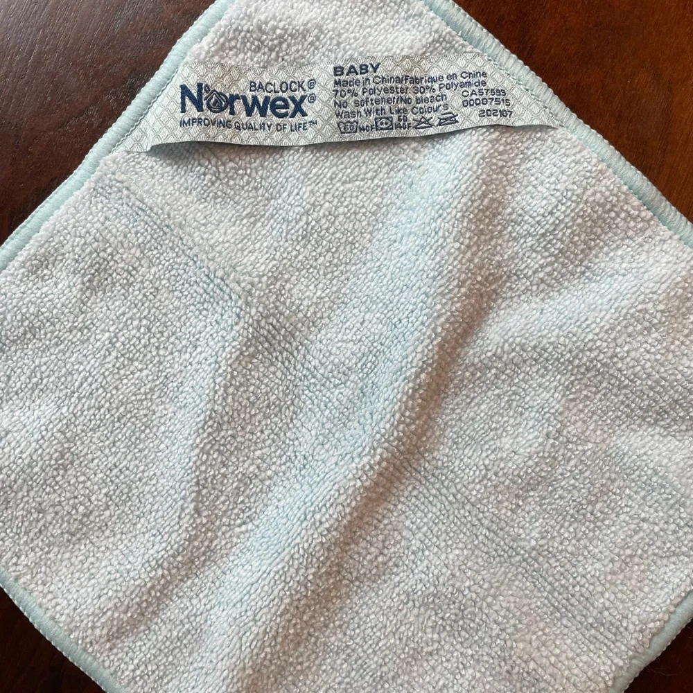 Norwex Baclock body and face cloth, Baby cloth, Beekman goat milk soap